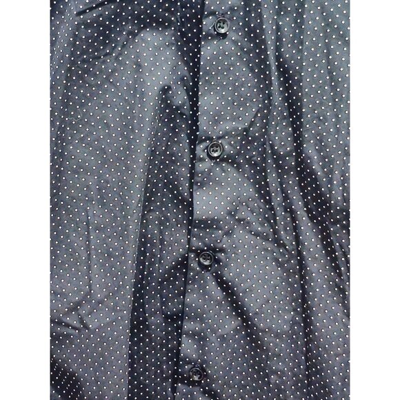 Denim & Flower Mens Black Polka Dot Long Sleeve Button-Down Shirt Size L - Picture 8 of 13